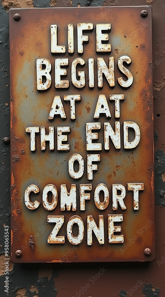 Life begins at the end of comfort zone motivational poster Life begins at the end of comfort zone motivational poster