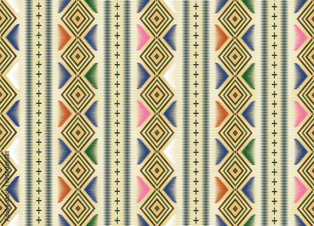 Ethnology classic art pattern design. Local Karen ethnic texture art of North Thailand very beautiful sweet color for decorate products and other. ethnology, karens, cloth, geometrical, art work. Ethnology classic art pattern design. Local Karen ethnic texture art of North Thailand very beautiful sweet color for decorate products and other. ethnology, karens, cloth, geometrical, art work.