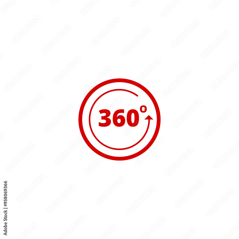Angle 360 degrees icon isolated on transparent background Angle 360 degrees icon isolated on transparent background