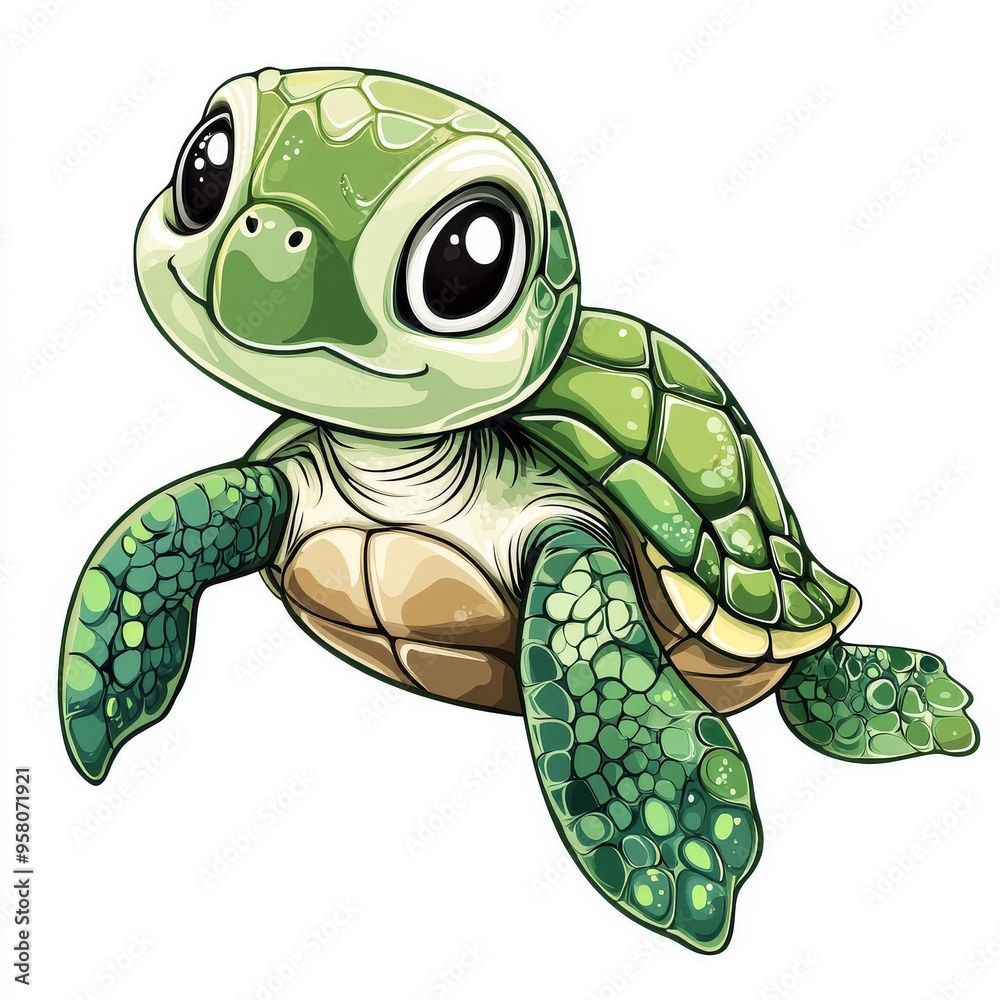 Fototapeta premium vector graphic of a turtle