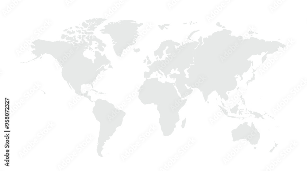Fototapeta premium World map. for website layouts,background,education, precise,customizable,Travel worldwide,map silhouette backdrop,earth geography, political,reports. Grayscale style ,isolated on white background.