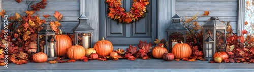 Cozy Autumn Porch Decor wit...
