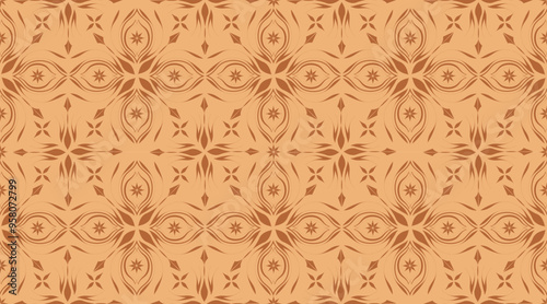 Vector pattern design, seamless fabric wallpaper.