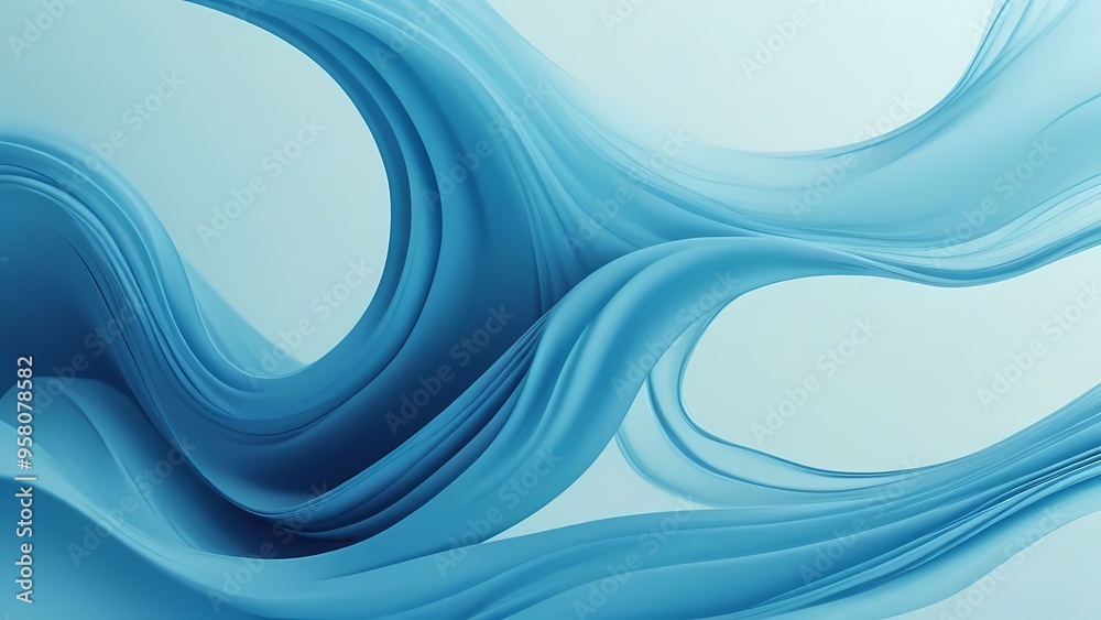 Obraz premium Modern abstract blue wave background design wallpaper