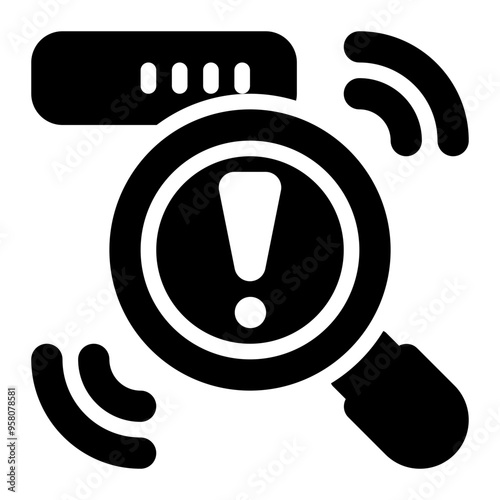 intrusion detection system, ids, intrusion, detection, cyber security solid or glyph icon