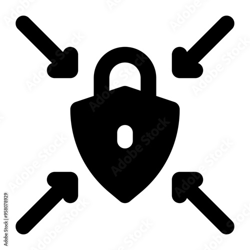 penetration, attacking, hacking, cracking, cyber security solid or glyph icon