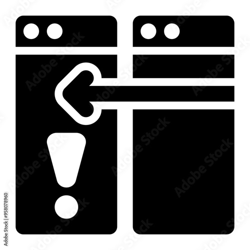 pharming, redirect, fake, website, cyber security solid or glyph icon