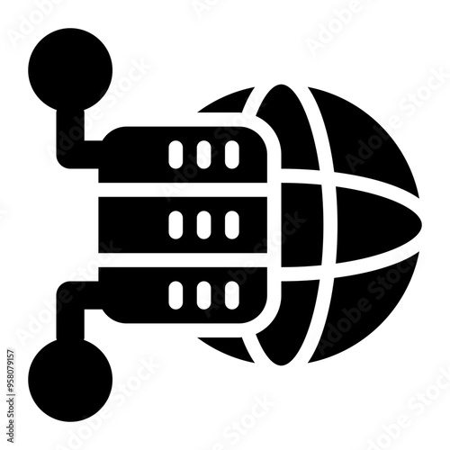 proxy, server, internet, network, cyber security solid or glyph icon