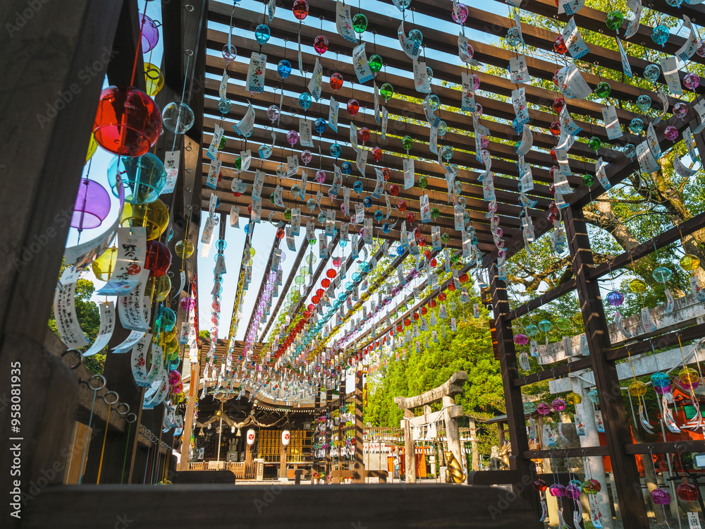 Naklejka premium 琴崎八幡宮の風鈴