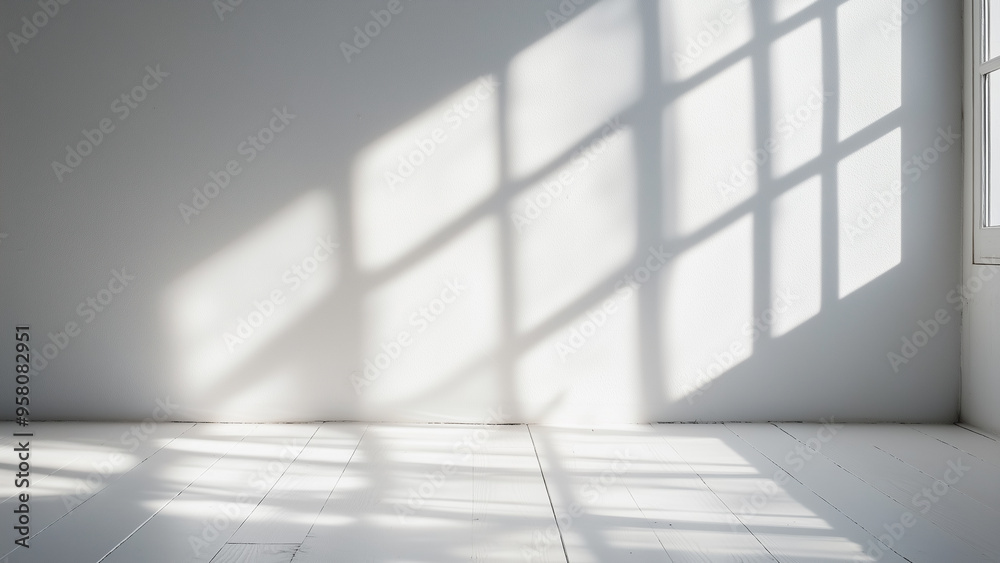 Sunlit Spots on a Pure White Wall