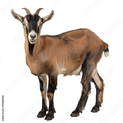 goat on transparent background isolated on white