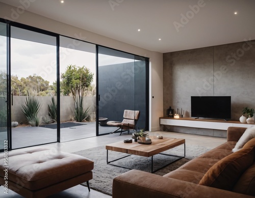 Beautiful modern home in South Australia, urban environment, modern accessories and furniture 
