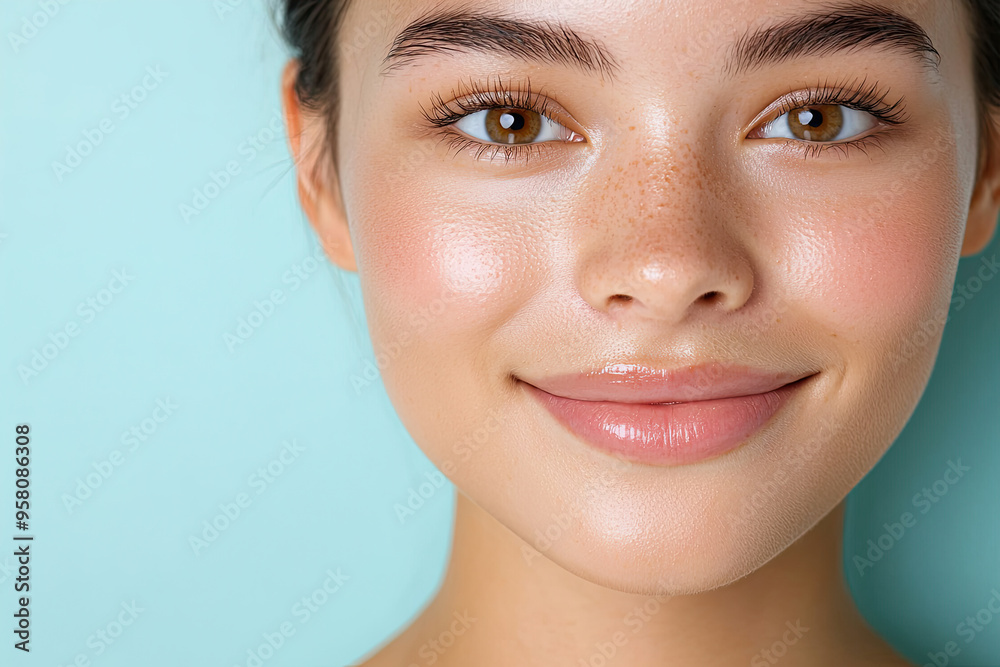 Obraz premium close up smiling portrait of a woman