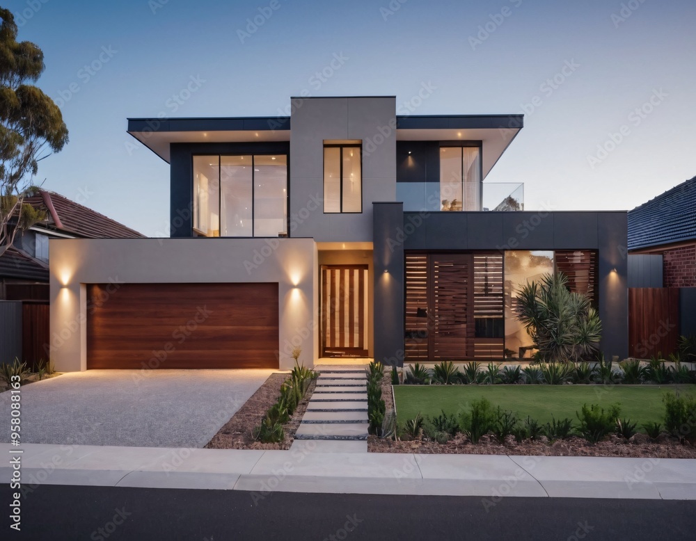 Beautiful modern home in South Australia, urban environment, modern accessories and furniture Beautiful modern home in South Australia, urban environment, modern accessories and furniture