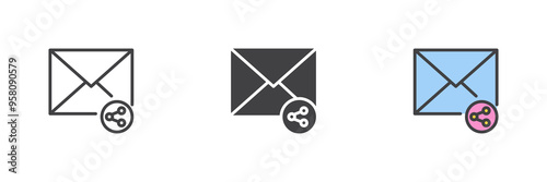 Share email different style icon set