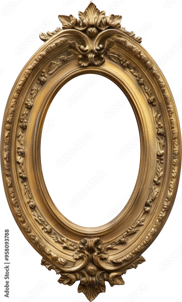 Obraz premium Ornate gold oval frame