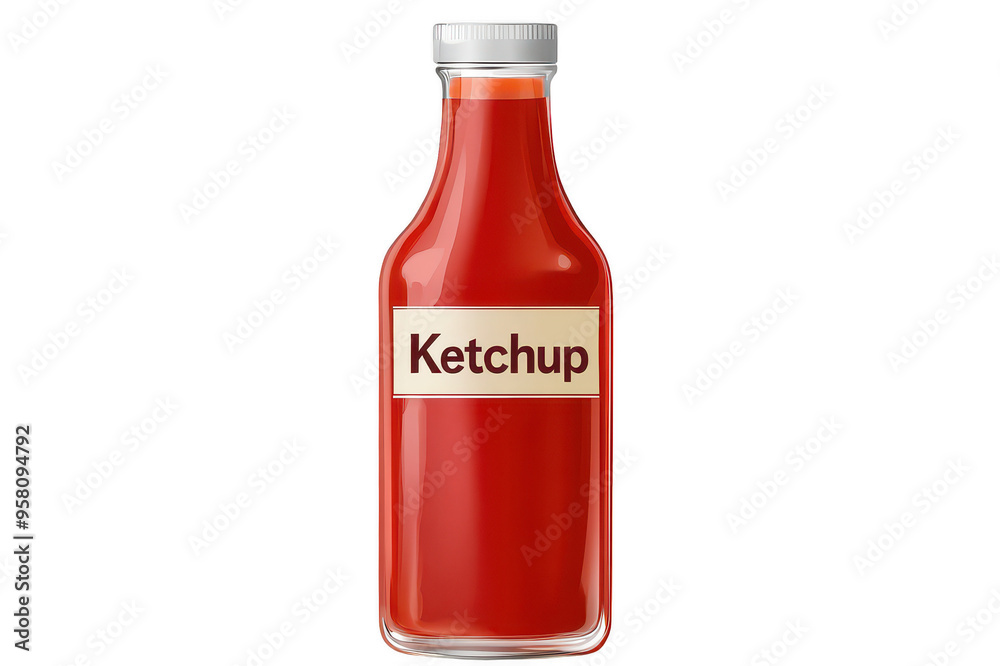 Ketchup bottle on transparent background Ketchup bottle on transparent background