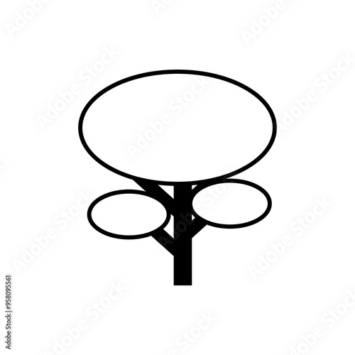 Tree icon vector. Plant illustration sign. Garden symbol or logo.