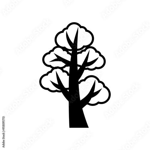 Tree icon vector. Plant illustration sign. Garden symbol or logo.