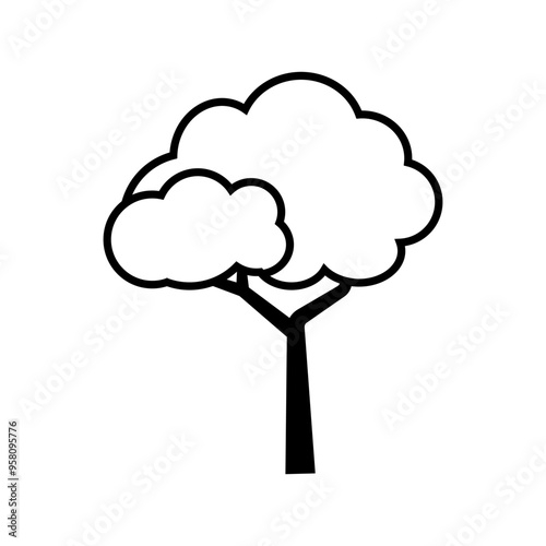 Tree icon vector. Plant illustration sign. Garden symbol or logo.