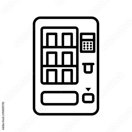 vending machines vector icon color editable