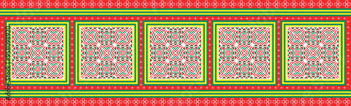 Hmong ethnic pattern, mountain curves, which are unique to the Hmong ethnic group, used to make clothes, skirts, and bags.