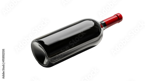 Wine Bottle on Abstract Background