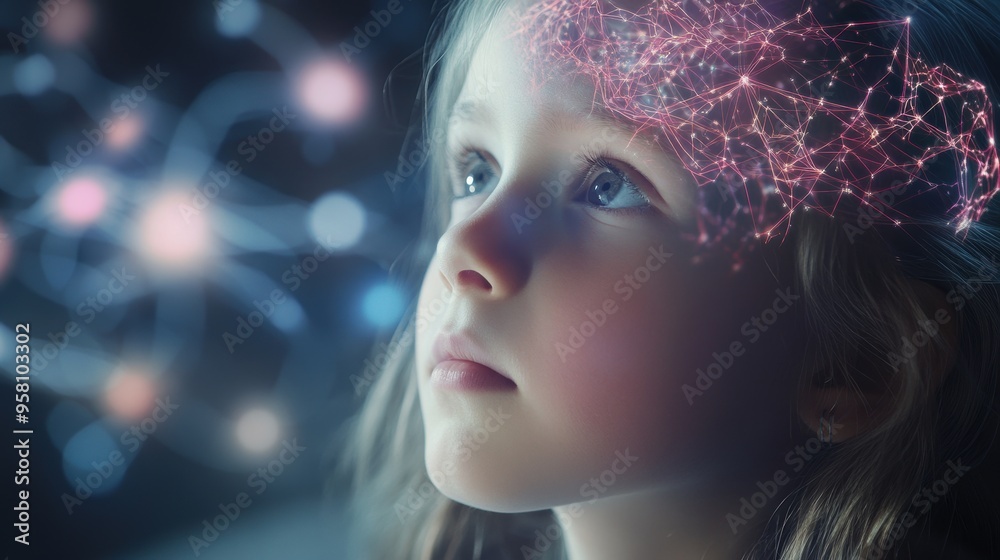 Early childhood brain activity Creativity approach Neural connections and mind development concept