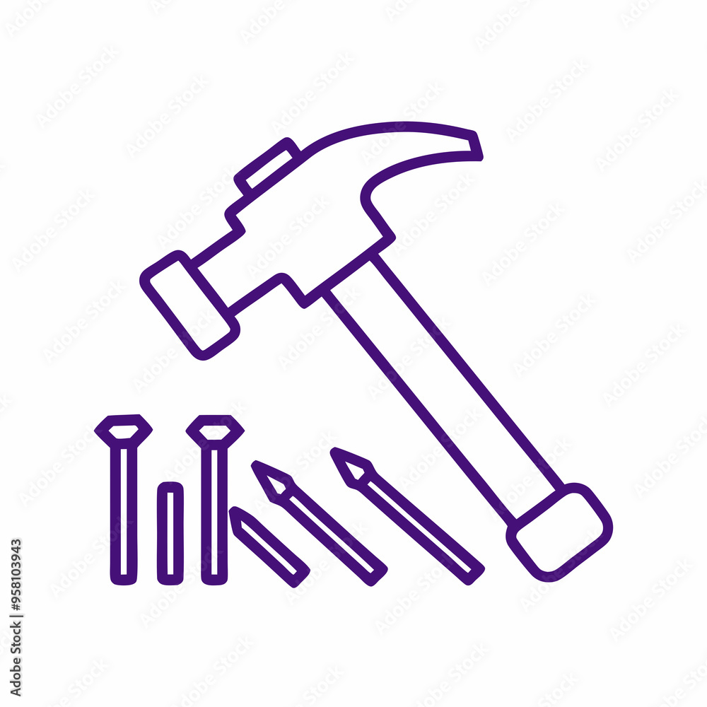 Construction Tools Icon for Labor Day or Worker Appreciation-Themed Celebrations Construction Tools Icon for Labor Day or Worker Appreciation-Themed Celebrations