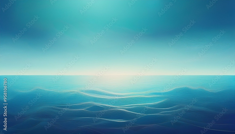 Fototapeta premium Abstract blue sky and sea, with a gradient from light to dark colors