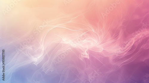 Abstract Pastel Swirls with Delicate White Lines