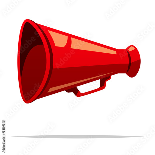 Cone megaphone speaker vector isolated illustration
