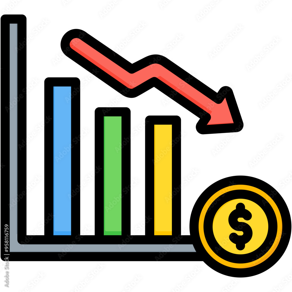 Economic Downturn Icon Economic Downturn Icon