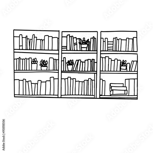 Book tracker. Book shelves