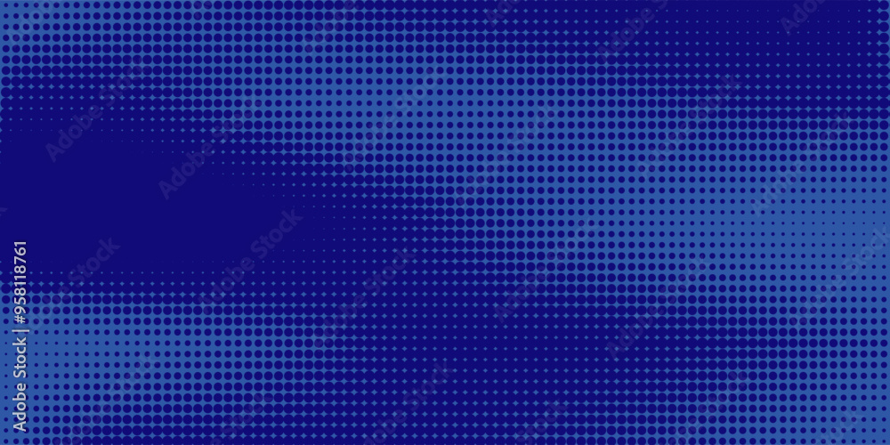 Dots halftone blue color pattern gradient texture with technology digital background. Dots pop art comics with summer background. vector Dots halftone blue color pattern gradient texture with technology digital background. Dots pop art comics with summer background. vector