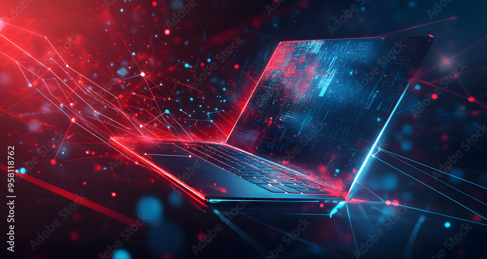 “Laptop with Digital Data Flowing Out of It”
“Laptop with Digital Data Flowing Out of It”