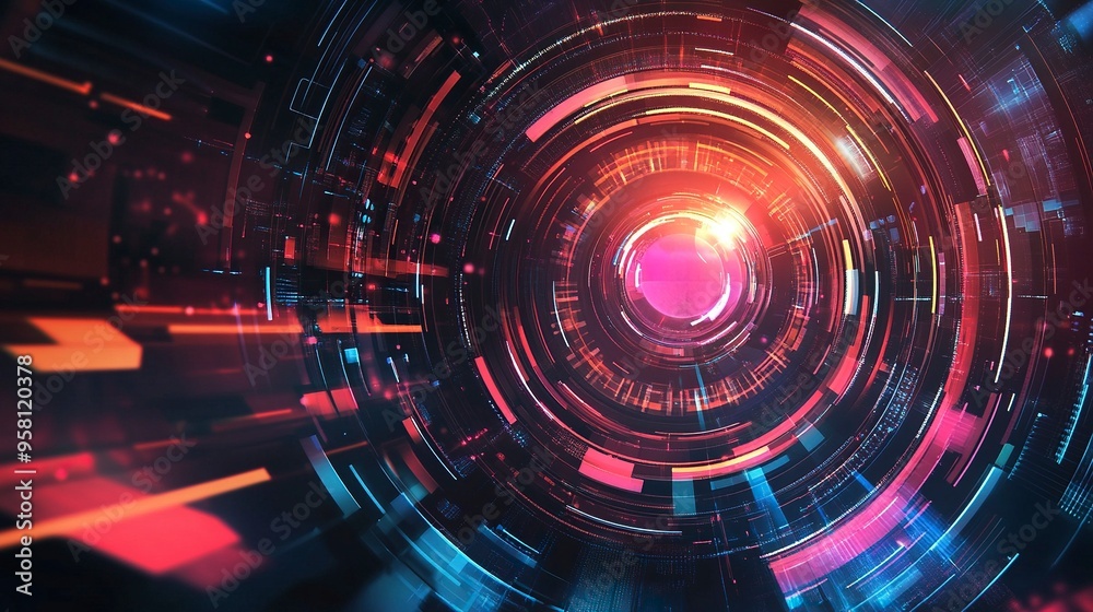 Obraz premium Abstract technology background, modern design vector illustration generative ai