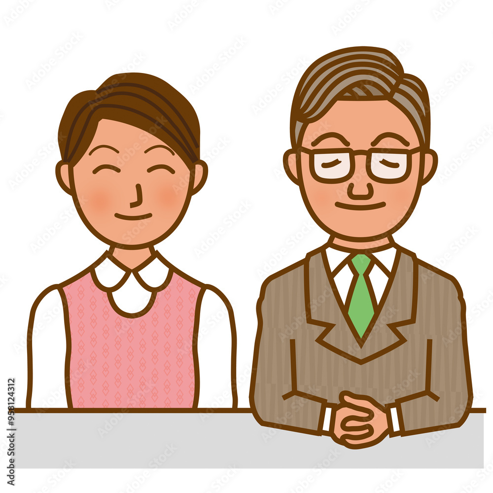 並ぶニュースキャスター 並ぶニュースキャスター
