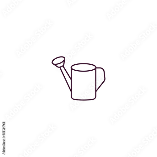 watering can outline icon. Linear vector from ecology concept. Thin line watering can icon isolated on white background