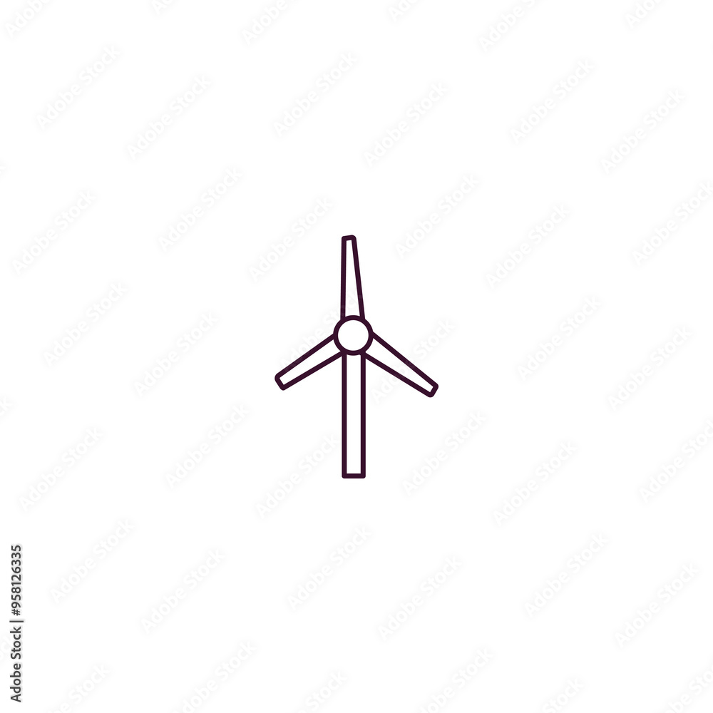eco turbine outline icon. Linear vector from ecology concept. Thin line eco turbine icon isolated on white background eco turbine outline icon. Linear vector from ecology concept. Thin line eco turbine icon isolated on white background