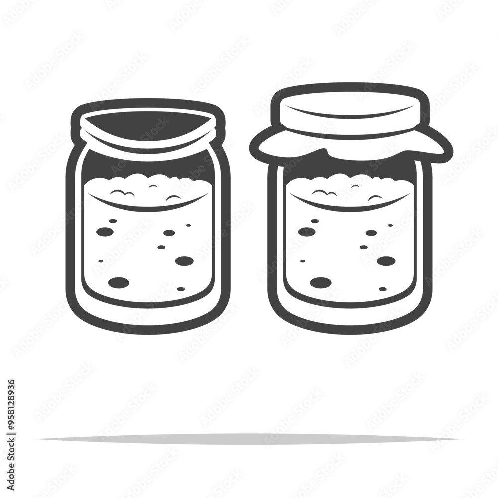 Sourdough starter outline icon transparent vector isolated Sourdough starter outline icon transparent vector isolated