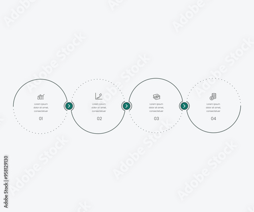 Vector Infographic label design template with icons and 4 options or steps. Can be used for process diagram, presentations, workflow layout, banner, flow chart, info graph.