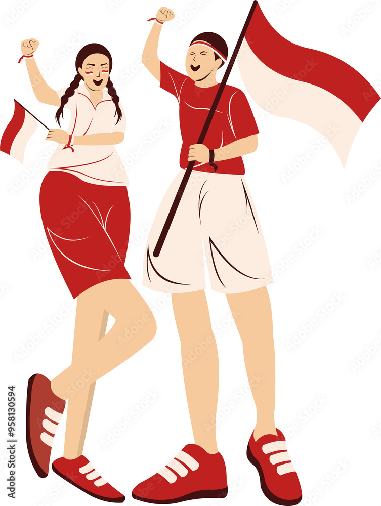 Illustration of independence celebration Illustration of independence celebration