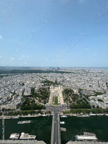 Canvas Print city from eiffel tower