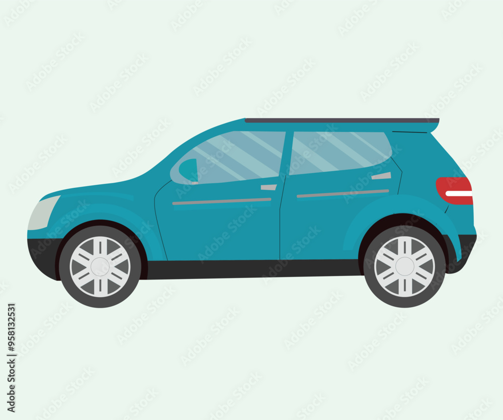 Car in flat style. Vehicle icon. Vector illustration. Car in flat style. Vehicle icon. Vector illustration.
