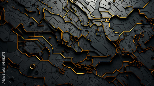 astarte.ai: High-Tech Circuitry in Charcoal Black and Copper