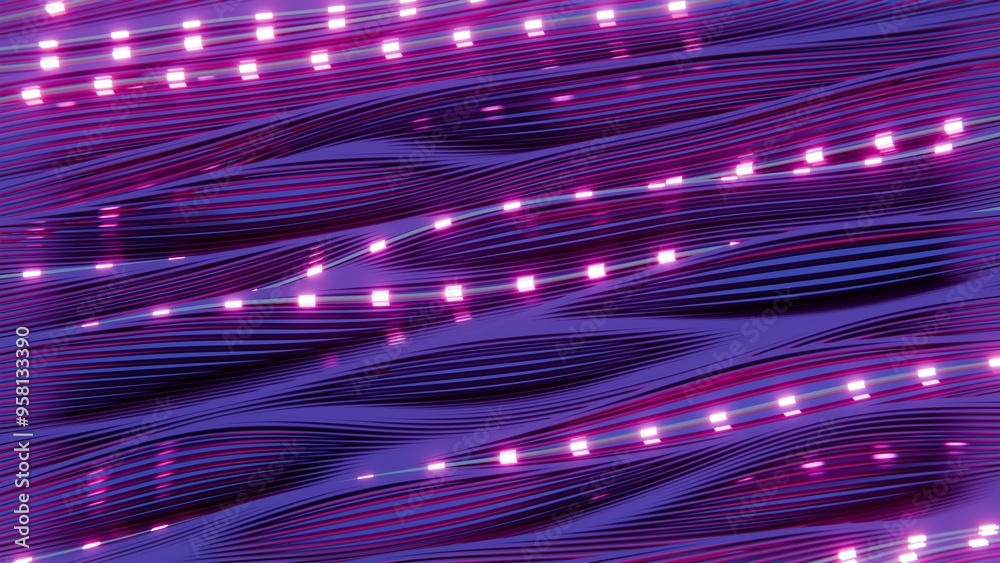 Flowing Digital Streams with Pink and Blue Accents Flowing Digital Streams with Pink and Blue Accents