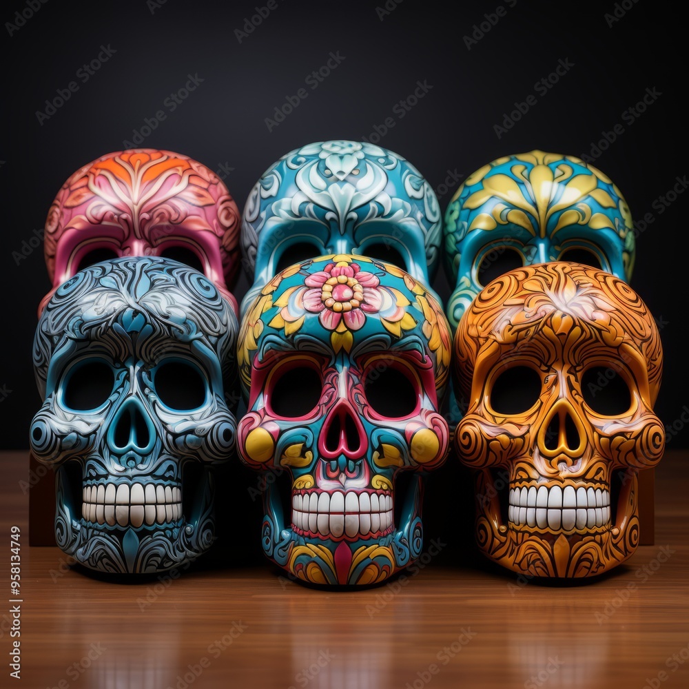 Naklejka premium Day of the Dead skull