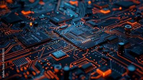 close up of a circuit board