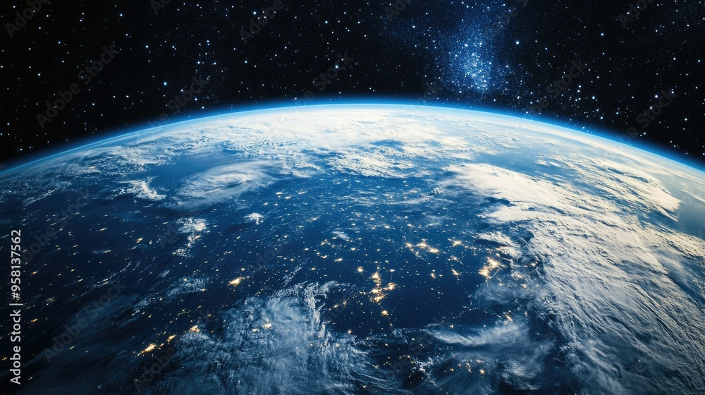 A close-up of the Earth from space, with plenty of room for text A close-up of the Earth from space, with plenty of room for text